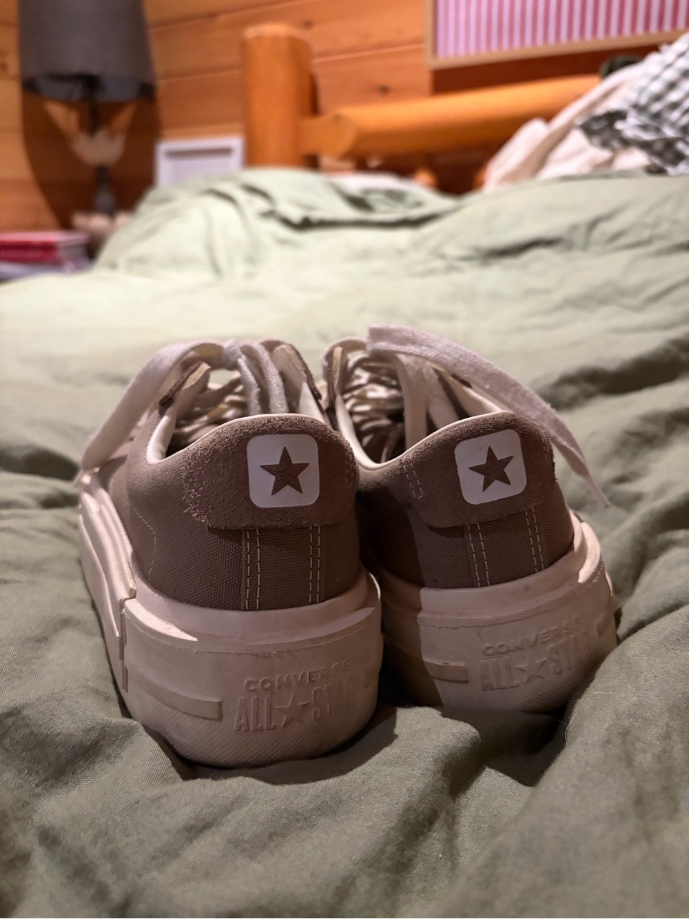 Converse Low Top Canvas Cruise Sneakers in Taupe